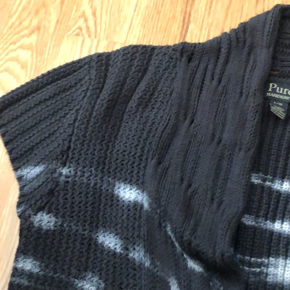 Three shades of gray. 100% cotton crochet sweater. - Picture 5 of 7